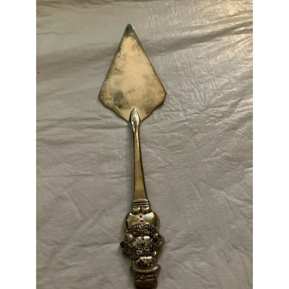 International Silver Company Silverplated Snowman Cake Server Pie Server Holiday